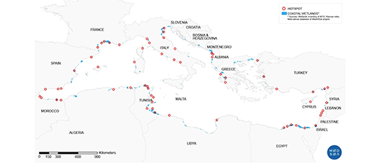 Mediterranean Climate Hotspot Map, 2021, Elaboration by MEDSEA